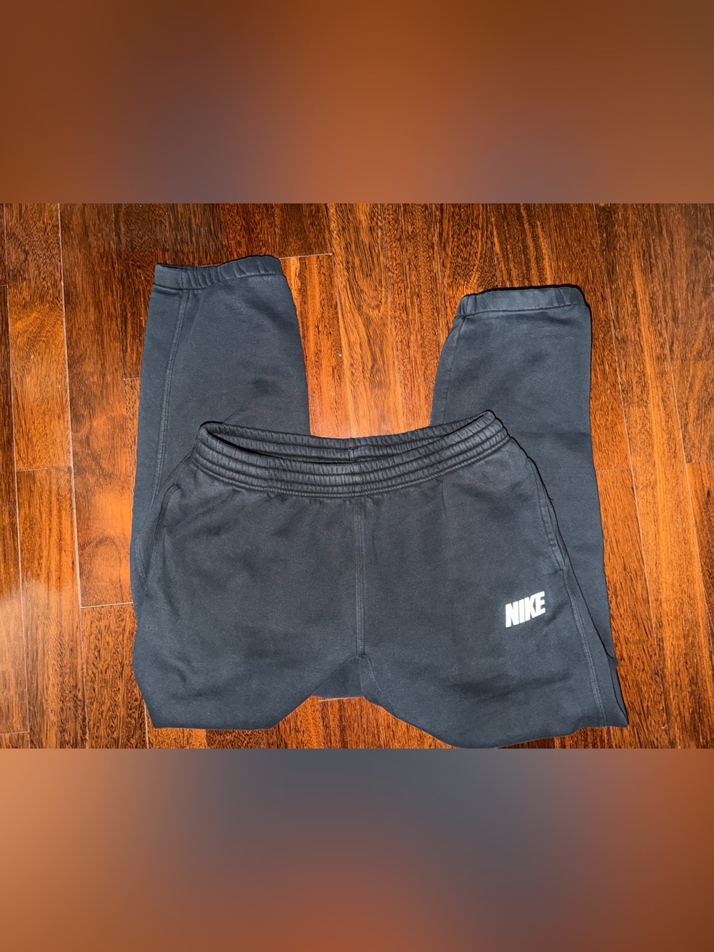 Nike Black Men's Joggers with White Logo
